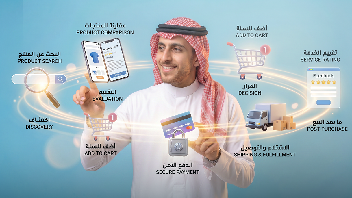 أهم 8 مراحل في رحلة العميل لمتجرك الإلكتروني